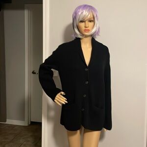 Lauren Ralph Lauren Ribbed Cardigan Sweater Large